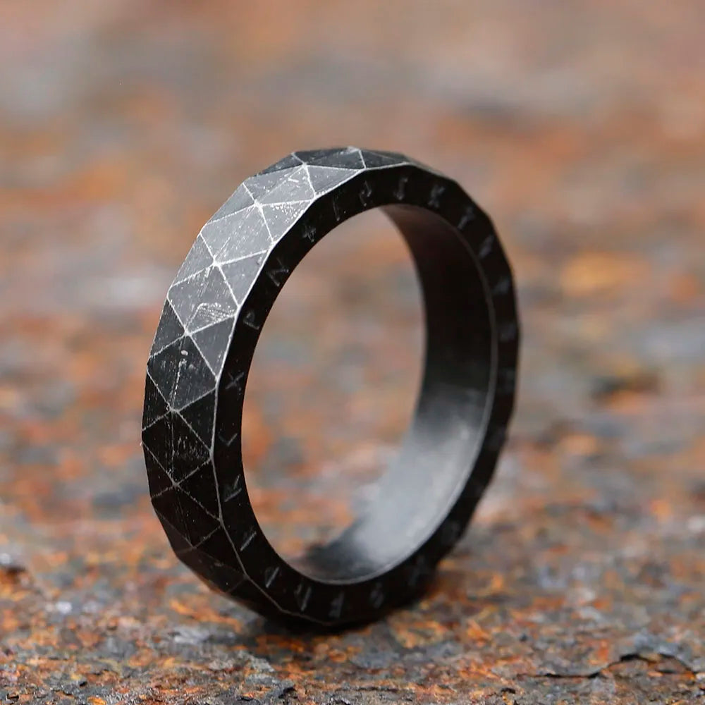 Norse Rune Steel Ring