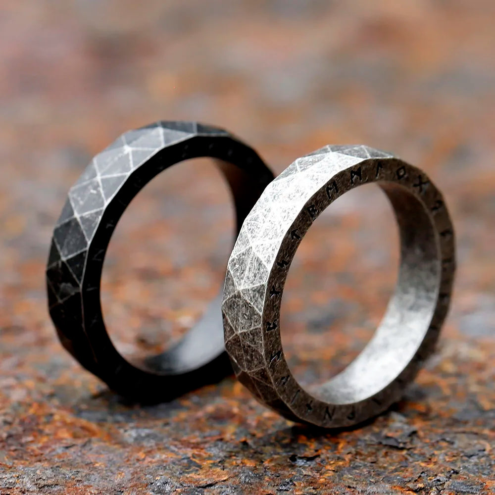 Norse Rune Steel Ring