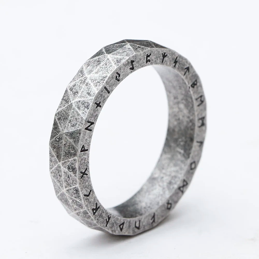 Norse Rune Steel Ring