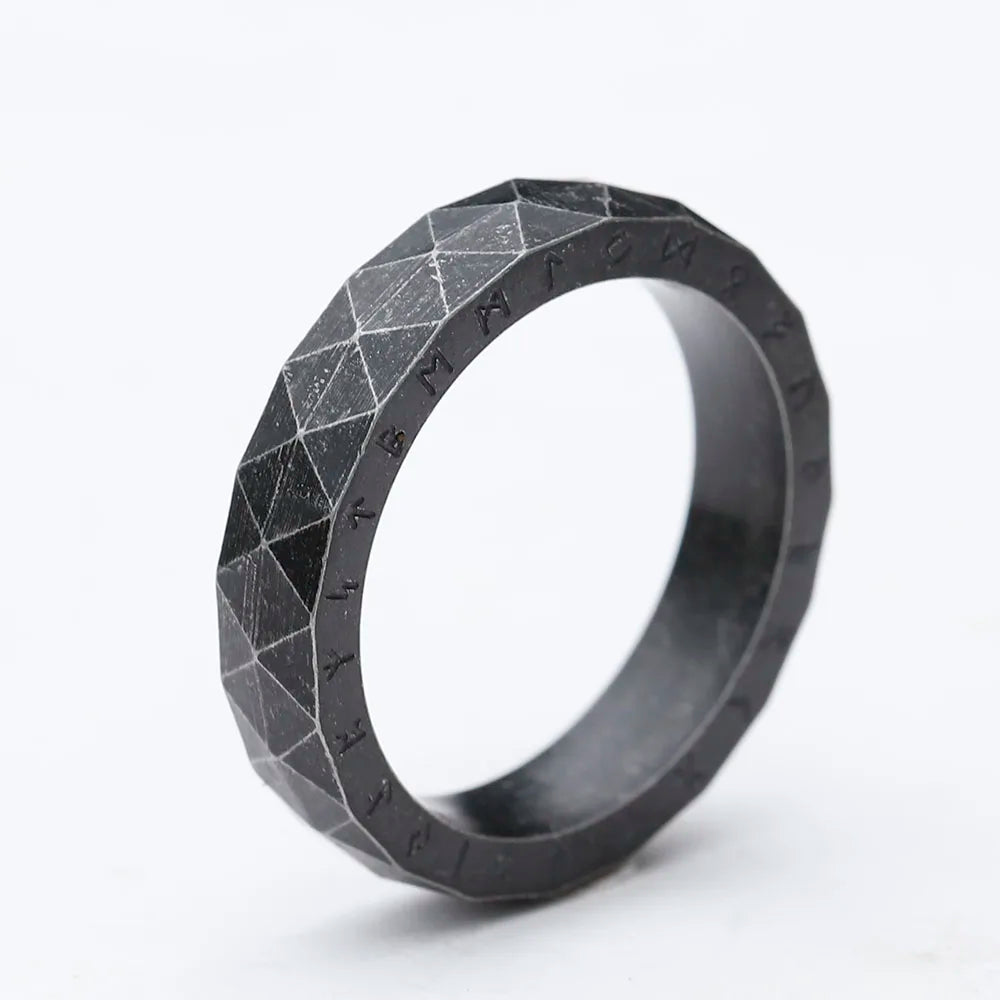 Norse Rune Steel Ring
