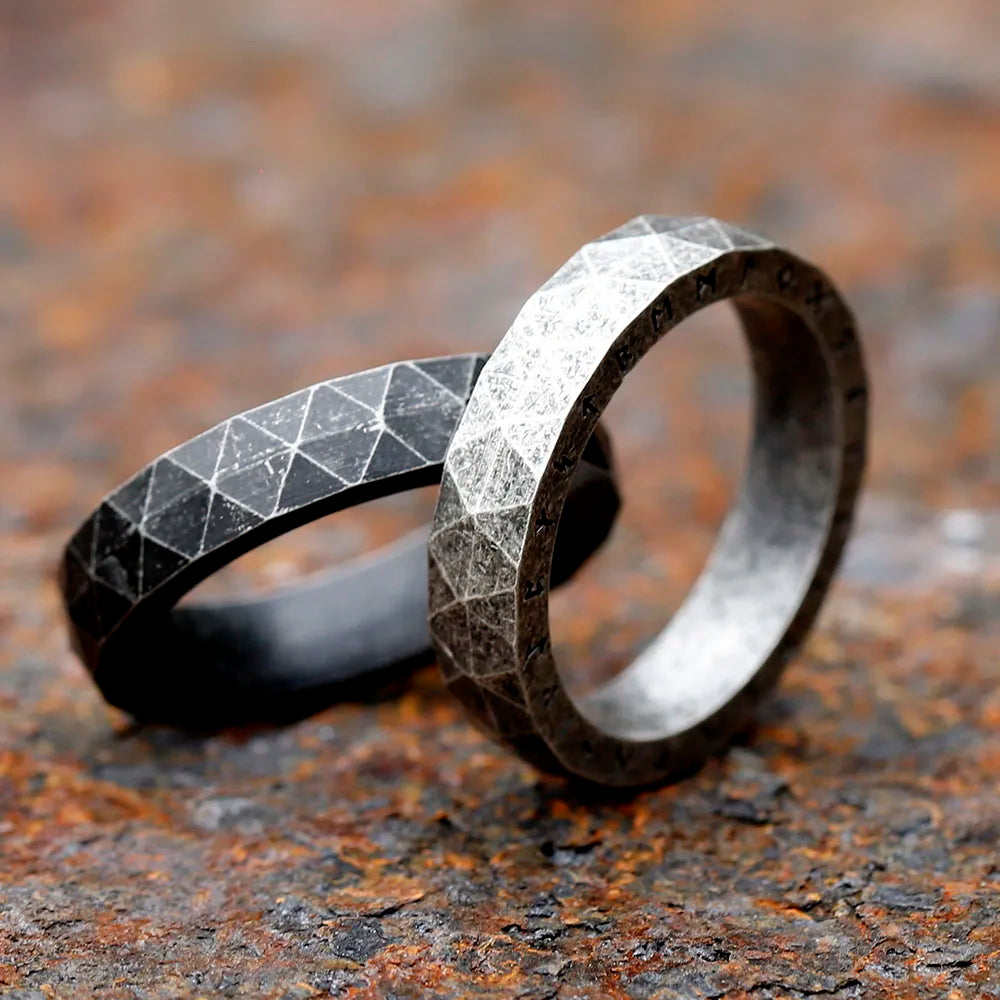 Norse Rune Steel Ring