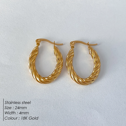 Twist Hoop Earrings