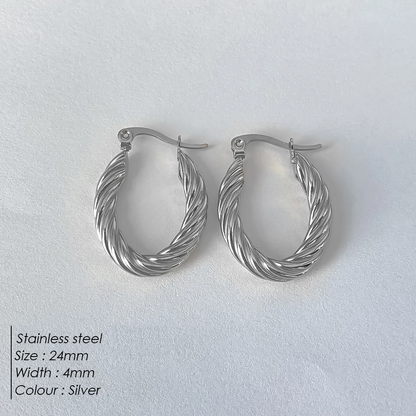 Twist Hoop Earrings