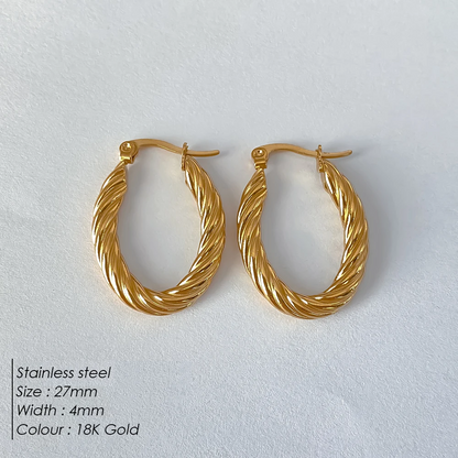 Twist Hoop Earrings