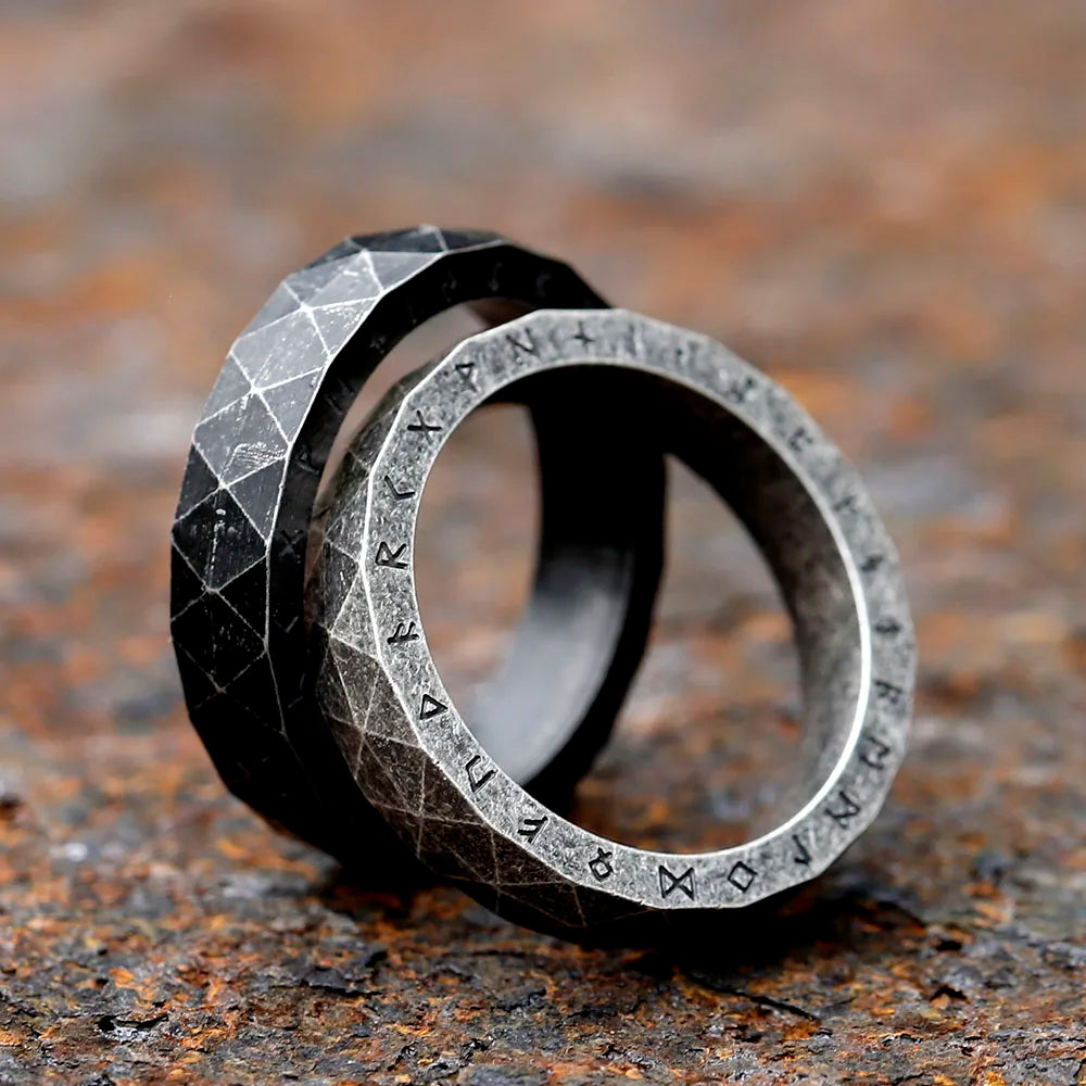 Norse Rune Steel Ring