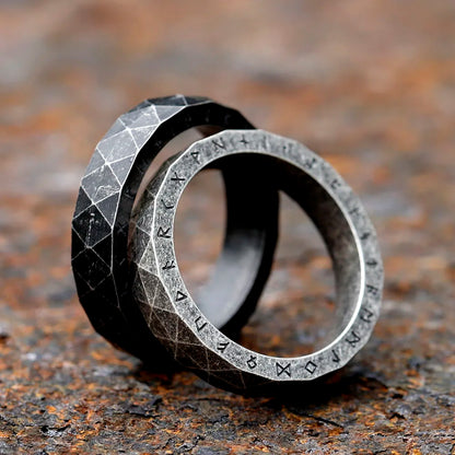 Norse Rune Steel Ring