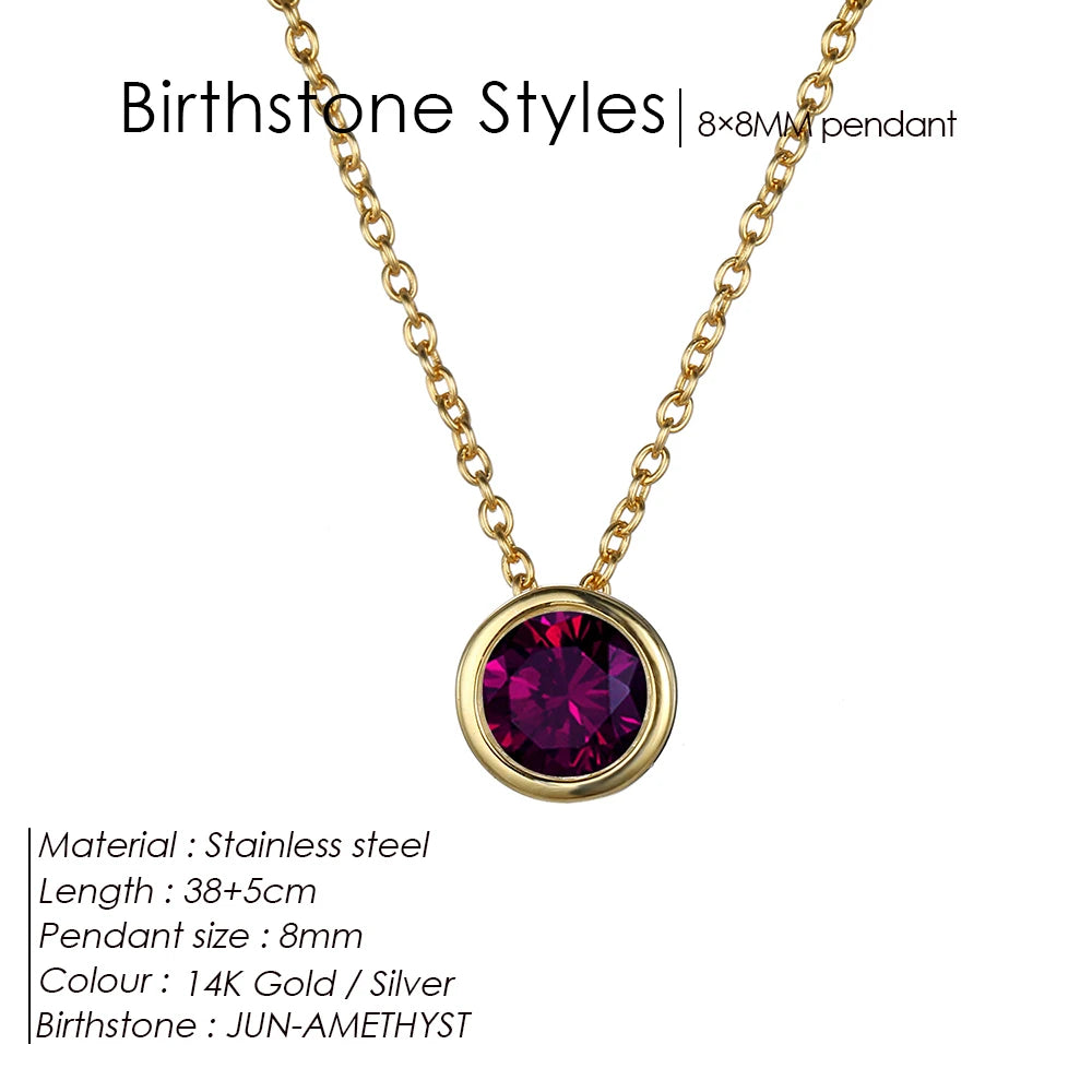 Signature Gemstone Necklace (Round)