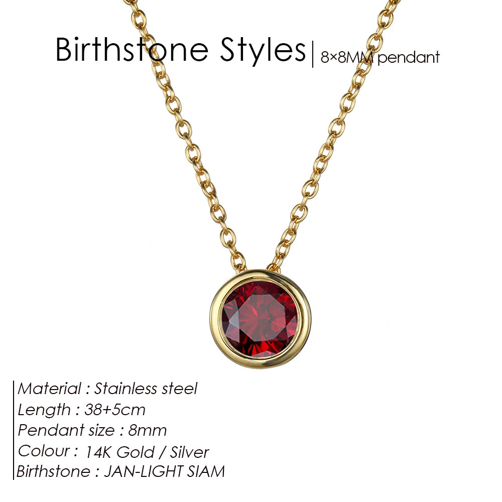 Signature Gemstone Necklace (Round)
