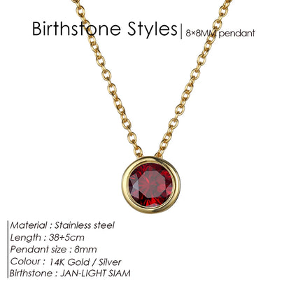 Signature Gemstone Necklace (Round)