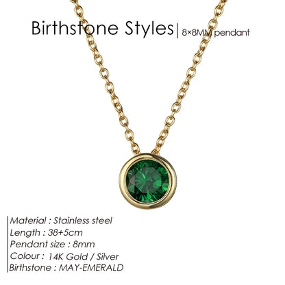 Signature Gemstone Necklace (Round)
