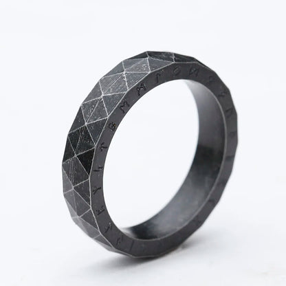 Norse Rune Steel Ring