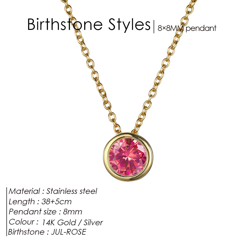 Signature Gemstone Necklace (Round)