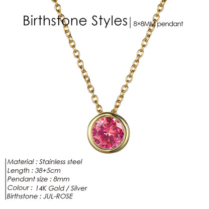 Signature Gemstone Necklace (Round)