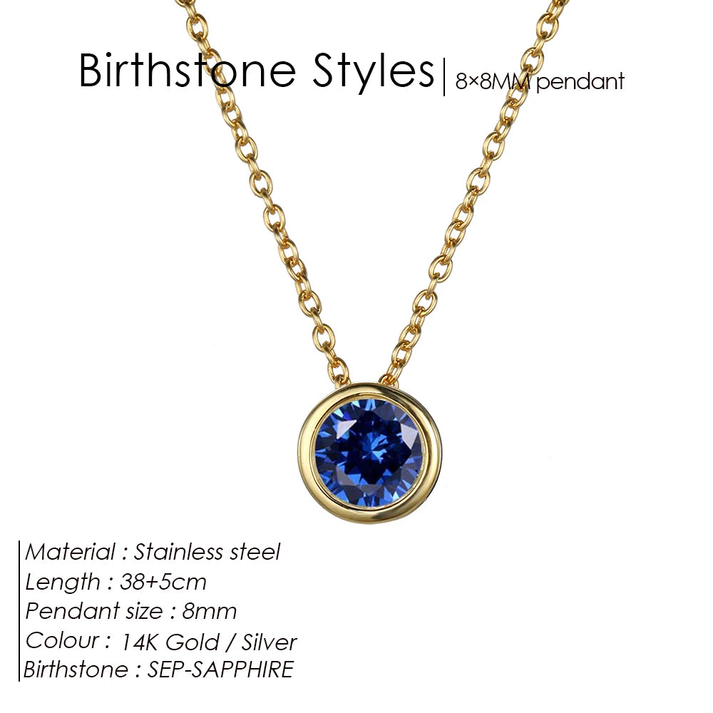 Signature Gemstone Necklace (Round)