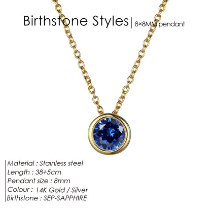 Signature Gemstone Necklace (Round)