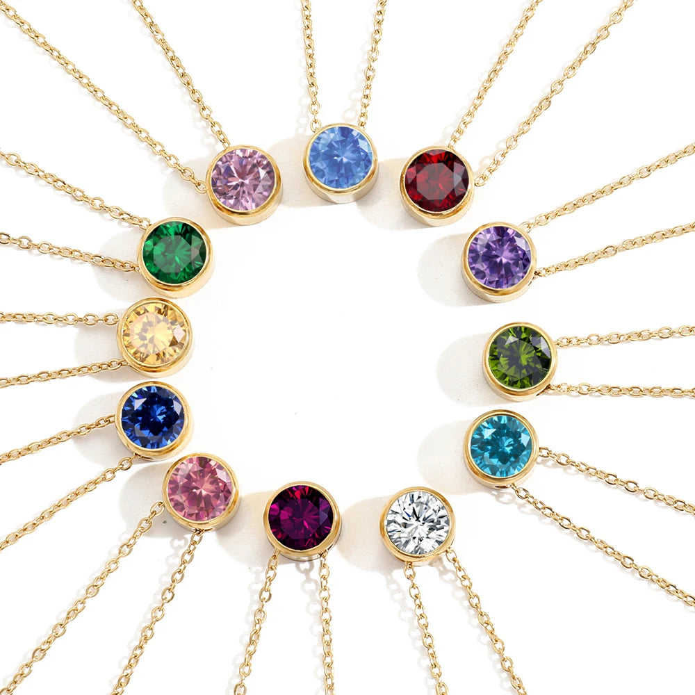 Signature Gemstone Necklace (Round)