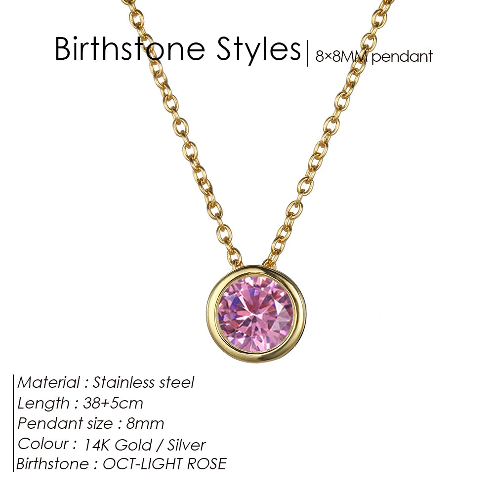 Signature Gemstone Necklace (Round)