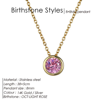 Signature Gemstone Necklace (Round)