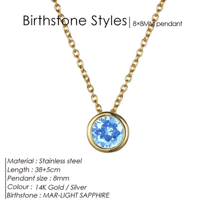 Signature Gemstone Necklace (Round)