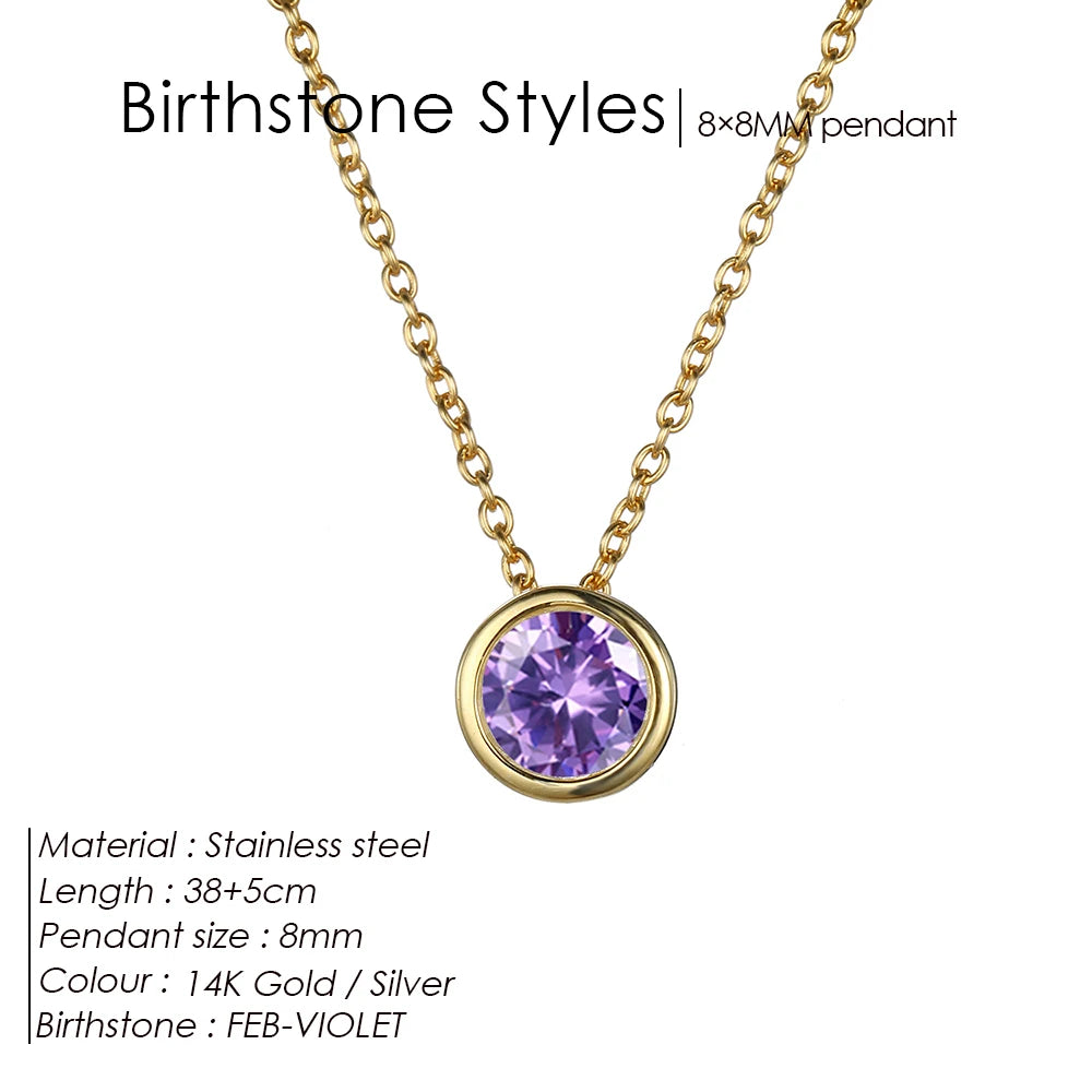 Signature Gemstone Necklace (Round)